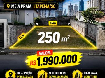 Terreno , Itapema · ITAPEMA SC - MEIA PRAIA- ACEITA CARRO / IMÓVEL NO NEGÓCIO