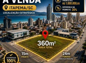 Terreno , Itapema · OPORTUNIDADE EM ITAPEMA- LOTE DE ESQUINA- LOCALIZAÇÃO ESTRATÉGICA