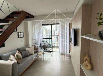 Apartamento · 60m² · 1 Quarto · 1 Vaga · Apartamento Duplex Mobiliado à venda em Pompéia, 1 quarto, sendo 1 suíte e 1 vaga