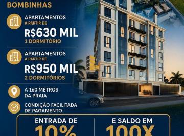 Apartamento · 35m² · 1 Quarto · 1 Vaga · Lançamento à 160 metros da praia de Mariscal, Bombinhas-SC.