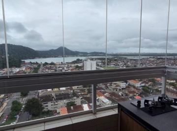 Apartamento de 2 quartos, São Vicente · Apto vista mar, andar alto, sacada gourmet e nunca habitado