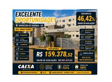 Apartamento de 2 quartos, Aparecida de Goiânia · Bairro Res. Alvaluz, Condomínio Gran Torino, Aparecida de Goiânia - GO