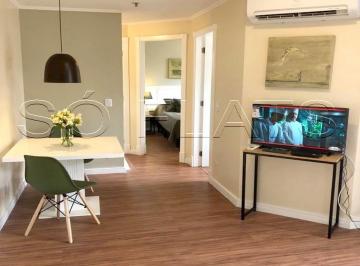 Apartamento · 48m² · 2 Quartos · 1 Vaga · Flat com 01 dorm, 01 escritório, cozinha completa na Vila Olimpia