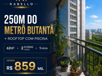 Apartamento de 2 quartos, São Paulo · Apartamento com 2 Quartos, 61 m² à Venda a 250m da estação Butantã