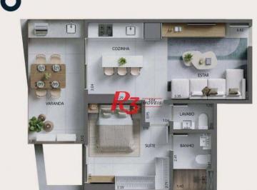 fd5c5f8d88444ccf044ab99512bde2f48b314980 · Apartamento com 1 dormitório à venda, 58 m² por R$ 840.000,00 - Ponta da Praia - Santos/SP