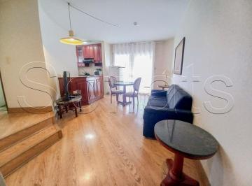 Apartamento · 48m² · 1 Quarto · 1 Vaga · Flat para locação mobiliado e com serviços contendo 48m² ao lado do metrô e Avenida Paulista.