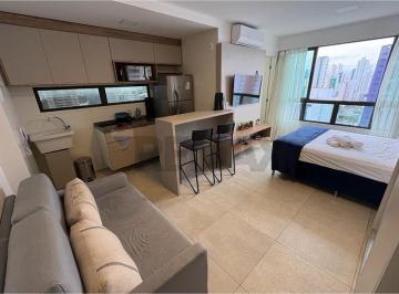 Apartamento · 25m² · 1 Quarto · 1 Vaga · Studio Moderno, Bonito, Porteira Fechada. Pronto para Morar! Pronto para Rentabilizar. Boa Viagem/Re