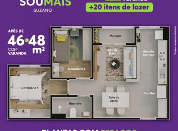 Apartamento de 2 quartos, Suzano · Conheça o empreendimento SOU MAIS SUZANO da construtora SOUSA ARAÚJO:
*Breve Lançamento*
