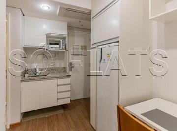 Apartamento · 29m² · 1 Quarto · 1 Vaga · Slaviero Moema, lindo flat totalmente mobiliado. Próx a Av. Sto Amaro para locação, sem burocracia.