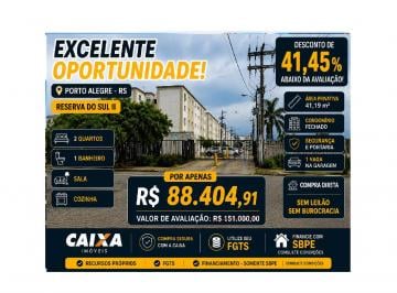 Apartamento de 2 quartos, Porto Alegre · Bairro Restinga, Condomínio Reserva do Sul ll, Porto Alegre RS