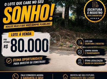 Terreno · 360m² · Terreno Lote em Bandeirante, São Joaquim de Bicas/MG
