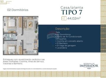 Apartamento · 44m² · 2 Quartos · 1 Vaga · Apartamento para venda em Quintais Do Imperador de 44.02m² com 2 Quartos e 1 Garagem
