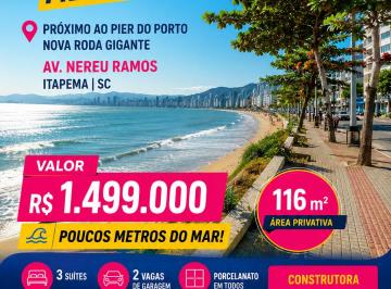 Apartamento de 3 quartos, Itapema · ITAPEMA – MEIA PRAIA- AVENIDA NEREU RAMOS- PRONTO A POUCOS METROS DO MAR