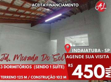 Casa de 3 quartos, Indaiatuba · Casa 3 Dormitórios Á Venda No Jardim Morada do Sol - Indaiatuba - SP!