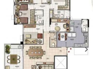 Apartamento de 3 quartos, Rio de Janeiro · Península Gauguin 3 suítes - planta original 4 quartos 142m²