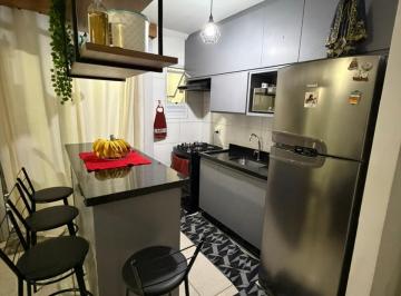 Cozinha · Lindo Apê Mobiliado e Equipado com sacada - Vila Nova Carolina SP