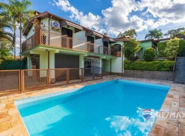 Casa · 387m² · 6 Quartos · 5 Vagas · Casa Térrea,com 3 dorms, 1 suíte, piscina aquecida e edícula com 2 dorms, 1 suíte, em Vinhedo - SP.