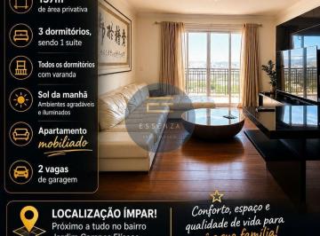 Apartamento · 157m² · 3 Quartos · 2 Vagas · Residencial Campos Elíseos Jundiaí - Apartamento para locação no Residencial Campos Elíseos em Jundi