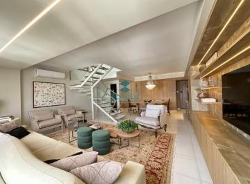 Sala sofisticada | Borges Realty · Cobertura à venda na Pituba: 4 Quartos, 3 Suítes, 4 Vagas de Garagem - Mansão Jorge Amado, Salvador 