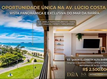 Apartamento de 4 quartos, Rio de Janeiro · Barra da Tijuca | Av. Lúcio costa | Queen Elizabeth | Apartamento - 4 quartos, visita Mar, 140m2