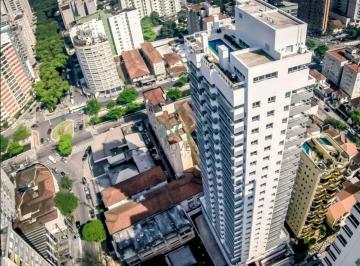 VISTA AÉREA DO PREDIO · Excelente apartamento á venda de 71m² no Centro da cidade de Santos SP.