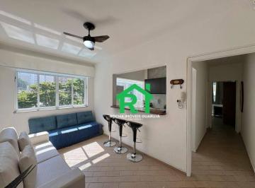 Sala · Apartamento à beira mar com 1 quarto, 1 vaga à venda em Jardim Astúrias, Guarujá