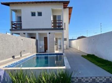 Casa · 110m² · 2 Quartos · 4 Vagas · 
                                Sobrado 2 Suítes no Cibratel em Itanhaém ? Piscina e 4 Vagas de Gar