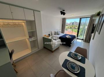 SALA E QUARTO COM VARANDA VISTA MAR · Flat Mobiliado e Equipado à Venda em Intermares, Cabedelo/PB – Vista Definitiva para o Mar, 30m²