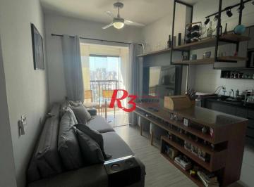 cfe6a0528c5b4e3b79437b6ad4db94dc69aec594 · Apartamento com 2 dormitórios para alugar, 63 m² por R$ 5.600,00/mês - Marapé - Santos/SP