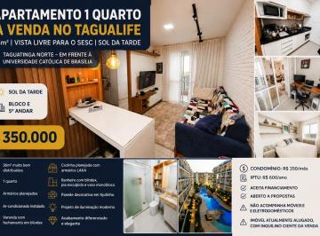 Apartamento de 1 quarto, Taguatinga · Apartamento 1 Quarto 36m² à Venda no TaguaLife em Taguatinga Norte com Varanda e Armários