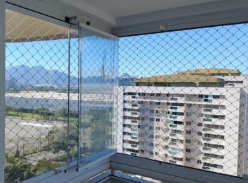 varanda com vista livre, sol da manhã · Apartamento 2 qts em Barra Olímpica  -  Rio de Janeiro
