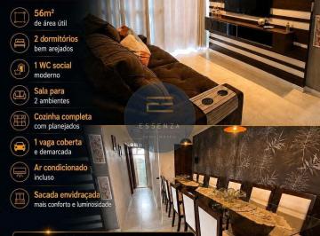 Apartamento · 56m² · 2 Quartos · 1 Vaga · Residencial Anchieta - Apartamento A Venda no Condomínio Residencial Anchieta Das Águas