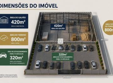 54f8fa528f1b9eeb965aa75facbfd960f96efb0a · Galpão em excelente localização para locação, 800 m² por R$ 8.900/mês - Vicente Pires rua 12.