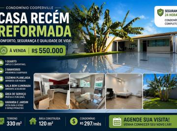 Casa de 1 quarto, Vicente Pires · Casa reformada à venda no Condomínio Cooperville 26 de Setembro | 330m² e segurança