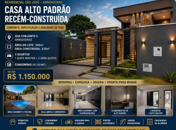 Casa de 3 quartos, Águas Claras · Casa alto padrão à venda em Arniqueiras 3 quartos piscina gourmet Residencial São José