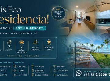 Apartamento de 2 quartos, Ipojuca · APARTAMENTO À VENDA NO CAIS ECO RESIDENCIA PORTEIRA FECHADA EM MURO ALTO/PE