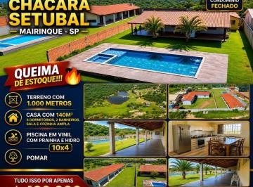Casa de 4 quartos, Mairinque · Chácara a venda em Condomínio Fechado em Mairinque | 1.000m² e Piscina, próxima ao centro