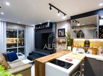 Copa integrada com sala · Apartamento com 1 quarto para alugar, 37 m² - Panamby - São Paulo/SP