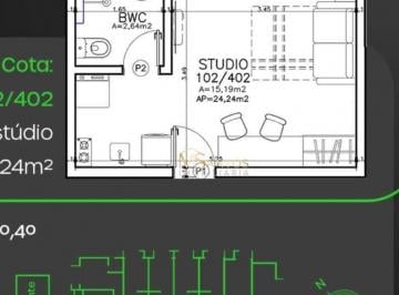 969ce2fec467afb0c6c7fbb53d770e06c70b4fb9 · Studio com 1 dormitório à venda, 24 m² por R$ 500.000,00 - Trindade - Florianópolis/SC