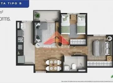 Apartamento · 45m² · 2 Quartos · 1 Vaga · Apartamento em Conjunto Residencial Galo Branco, São José dos Campos/SP de 45m² 2 quartos à venda po