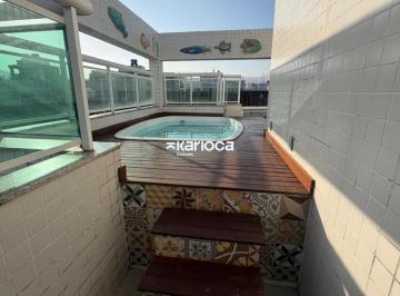 Apartamento · 170m² · 4 Quartos · 3 Vagas - KARIOCA IMÓVEIS · Cobertura Duplex em Condomínio no Recreio  4 Quartos, sendo 3 suítes, piscina com hidro, varanda gou