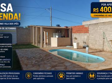 Casa de 3 quartos, Vicente Pires · Casa à Venda no Condomínio Vila dos Ipês - Rua Três, 26 de Setembro - Lote 400 m2