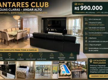 Apartamento de 3 quartos, Águas Claras · Apartamento com 3 Quartos, 110 m² em Venda, Aguas Sul - Andar alto - semimobiliado - Antares Club