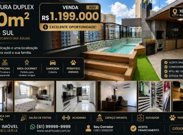Apartamento de 3 quartos, Águas Claras · Apartamento com 3 quartos e 150 m² à venda em Aguas Sul - Residencial Recanto das Águas