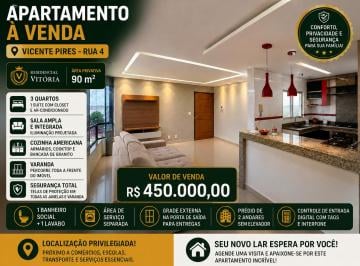 Apartamento de 3 quartos, Vicente Pires · Apartamento à Venda em Vicente Pires - Rua 4 - Residencial Vitória - 2º andar - aceita permuta carro