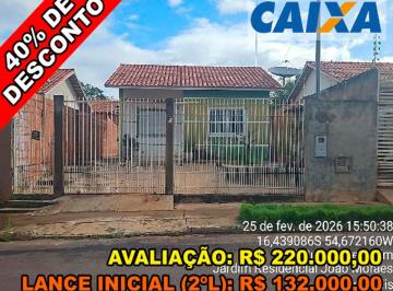 Casa de 2 quartos, Alto Coité · Casa com 224,1m² de área de terreno e 51,98m² de área privada - Rondonópolis/MT