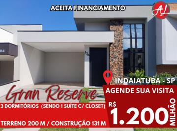 Casa de 3 quartos, Indaiatuba · Casa Térrea Nova A Venda No Condomínio Park Gran Reserve - Indaiatuba - SP!