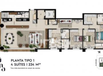 Apartamento · 232m² · 2 Quartos · 2 Vagas · Apartamento total integração da quadra recreativa, salão de festas, churrasqueira e playground.