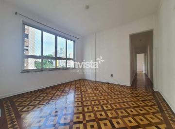 Apartamento · 111m² · 2 Quartos · 1 Vaga · Apartamento residencial para aluguel em Boqueirão, Santos – 111 m², 2 banheiros, área de serviço