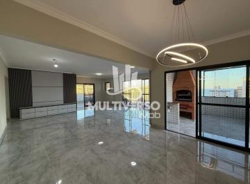 Apartamento · 320m² · 4 Quartos · 2 Vagas · COBERTURA DOS SONHOS NA GUILHERMINA – PRAIA GRANDE/SP – 4 suítes, Varanda Gourmet e Piscina Privativ